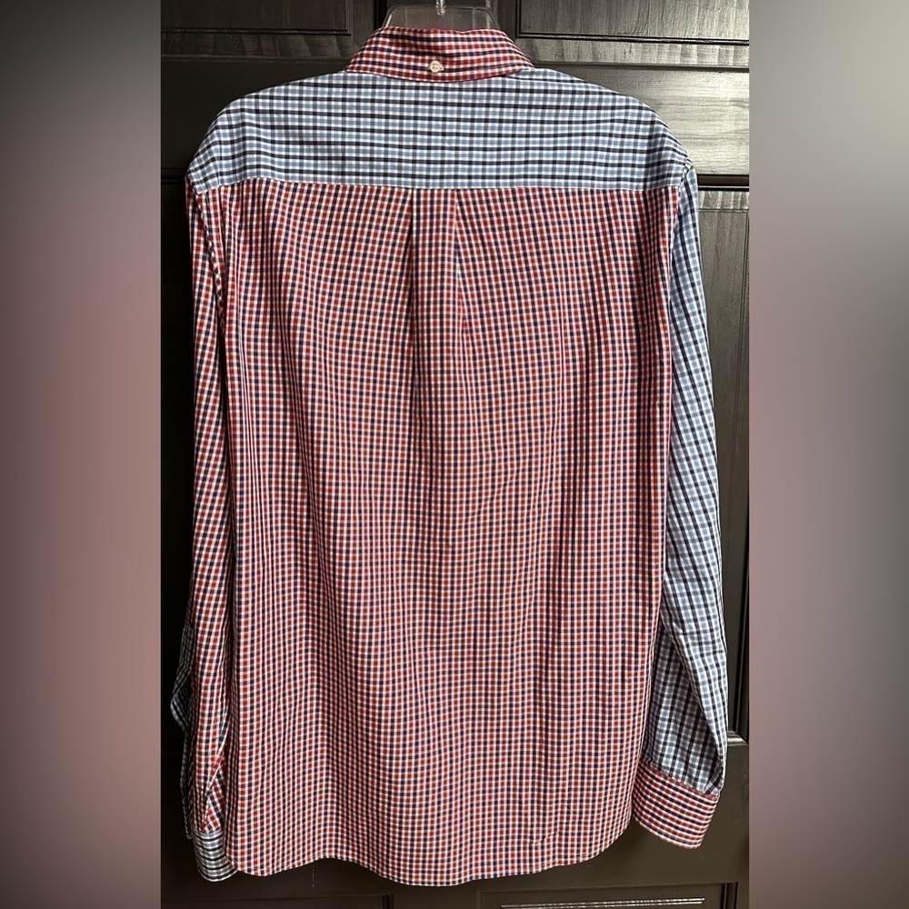 Brooks Brothers Long Sleeve Button Down Shirt Men’s Sz M Red White Blue Check - Picture 2 of 10
